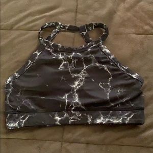 Buff Bunny black sports top with open back. Sz M